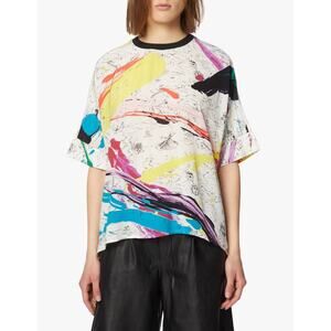 Essentiel Antwerp Zaps Oversized Abstract Print Blouse size Small